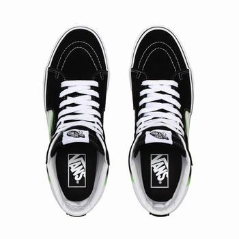 Damske Kotnikove Tenisky Vans Flame Sk8-Hi Čierne/Biele VA64LRPKE